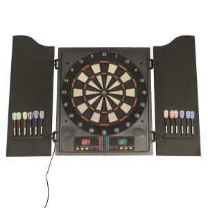 Nordic Games Dartskive elektronisk i dartskab med dartpile NORD